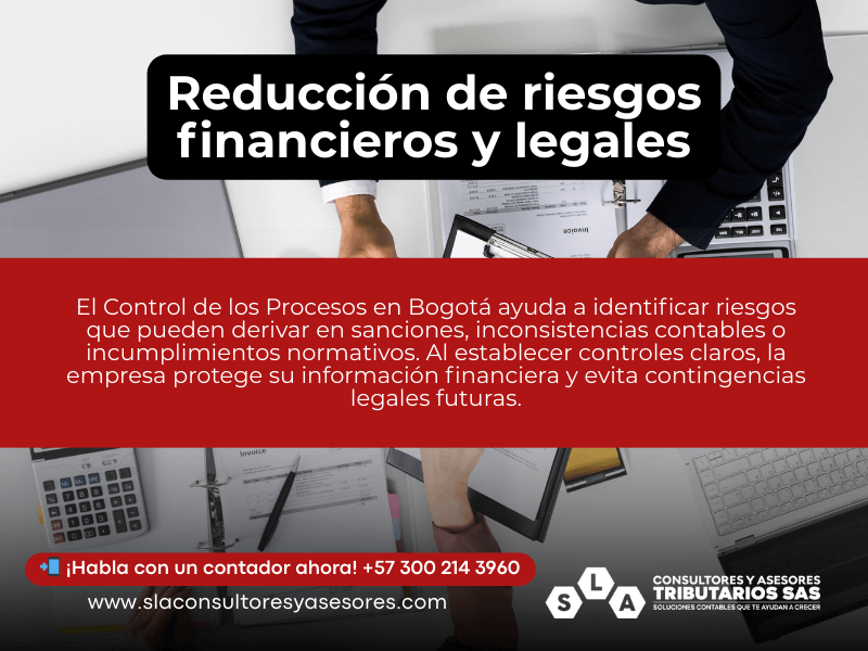 Reducción de riesgos financieros y legales Control de los Procesos en Bogotá