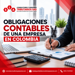 Portada de la guía sobre obligaciones contables de una empresa en Colombia de SLA Consultores y Asesores Tributarios.